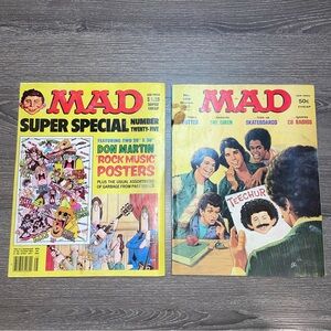 VINTAGE 1970s MAD MAGAZINE Bundle Lot Of 2ea Super Special #25 & #189